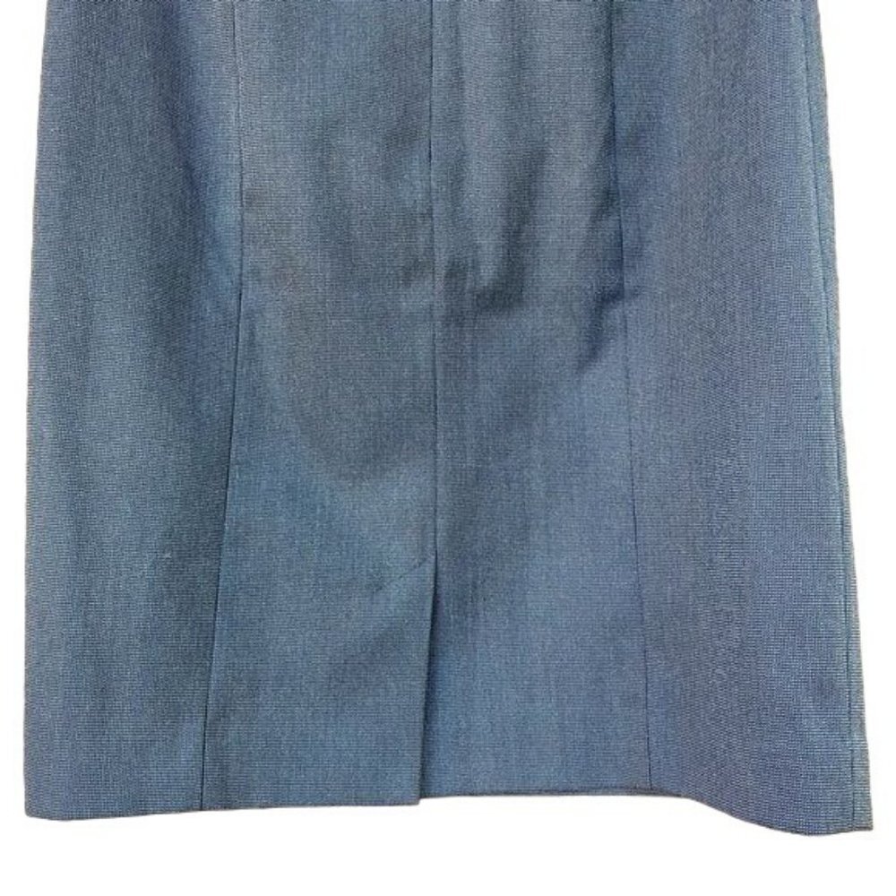 Halogen Grey and Black Pencil Skirt Mini Rear Slit Business Skirt Size 2 - Picture 8 of 8